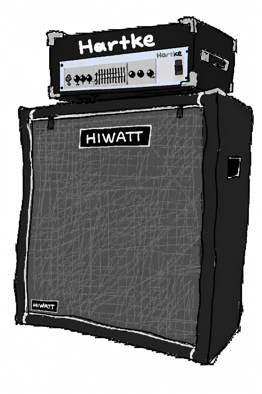 Hartke HA5500 + Hiwatt-Maxwatt 412